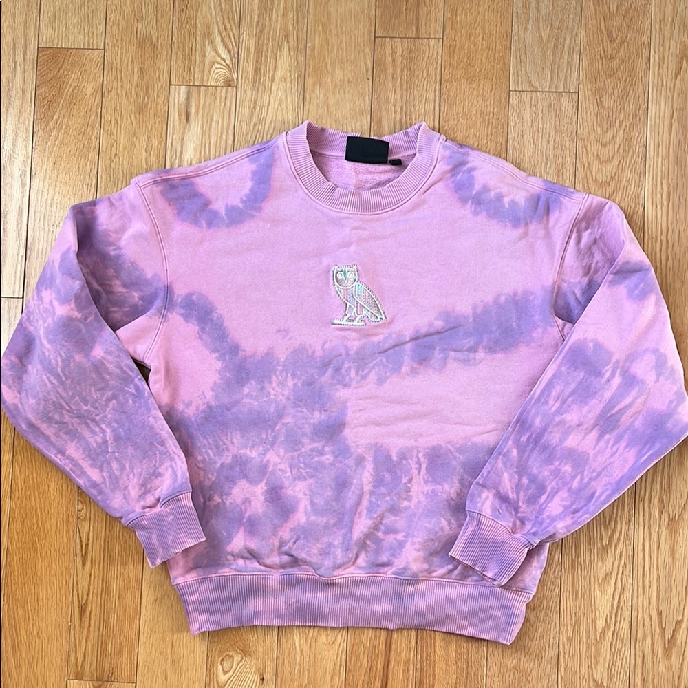 OVO Pink Tie-Dye Sweatshirt size small